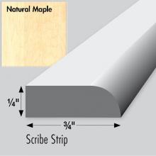 Strasser Woodenwork 83.124 - .75 X .25 X 48 Scribe Nat Maple