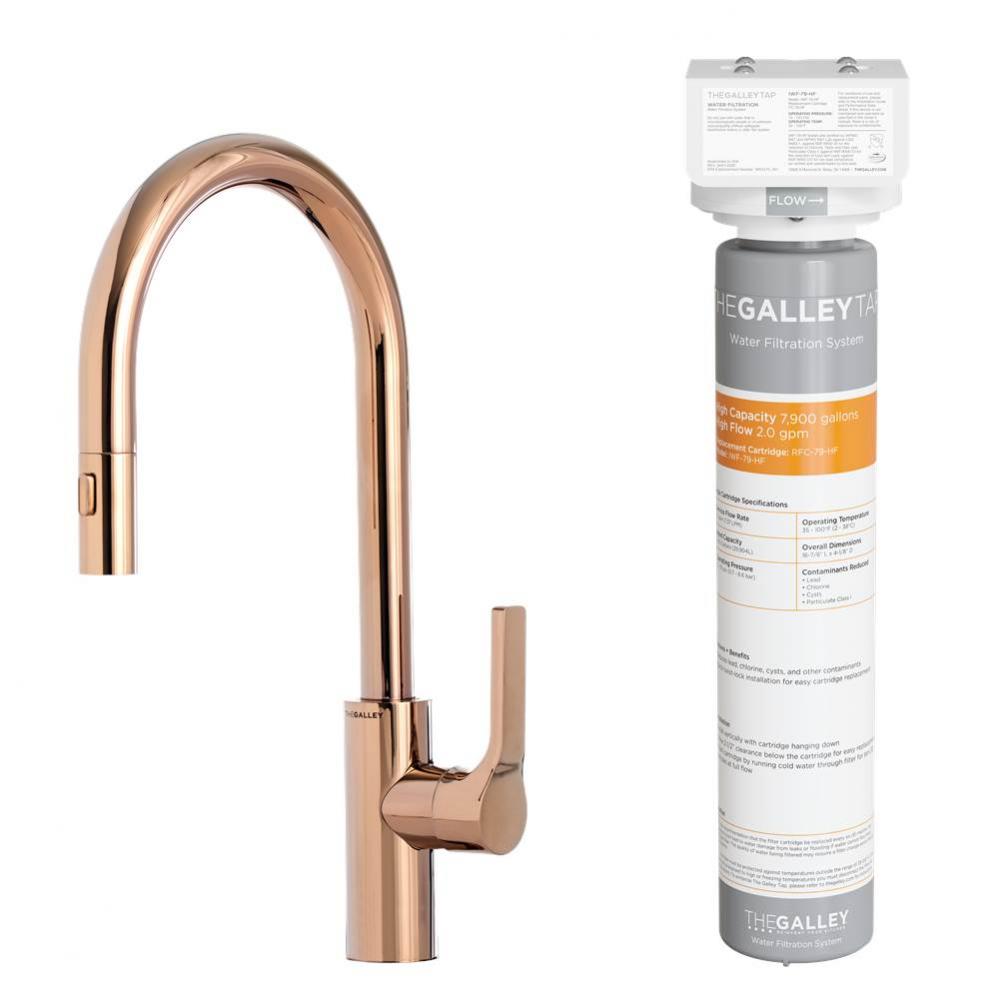 Ideal BarTap High-Flow in PVD Polished Rose Gold Stainless Steel and Water Filtration System