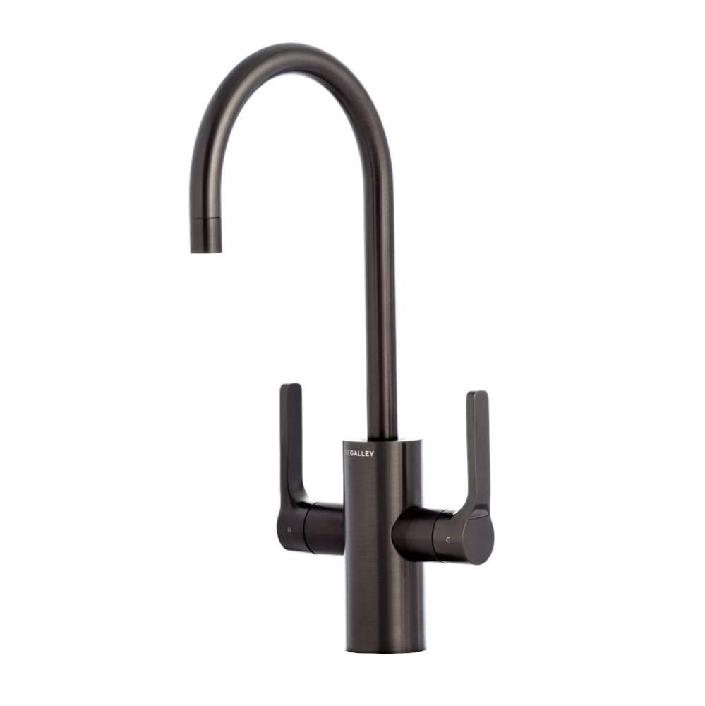 Ideal Hot & Cold Tap in PVD Satin Black Stainless Steel and Ideal Hot Water Tank