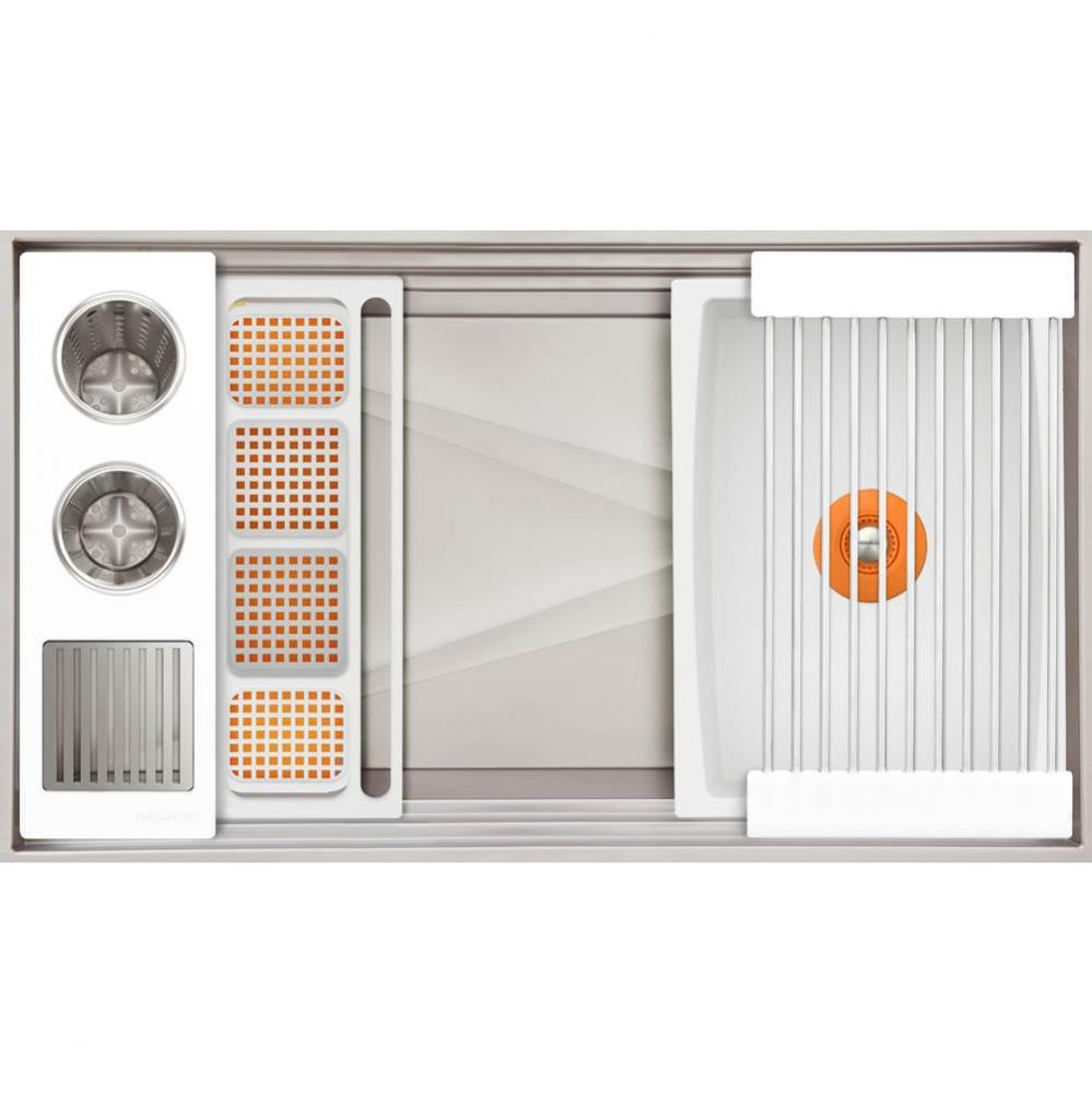 Ideal ThinTop™ WashStation™ 3S with Four Tool Wash Kit in Designer White Resin / ResinPlus