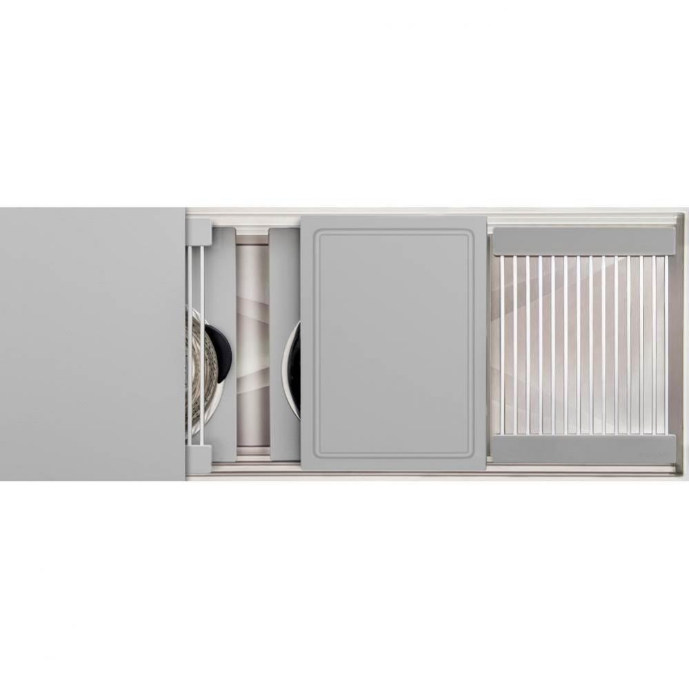 Ideal ThinTop™ Workstation 3S Plus 12'' DryDock® Drain Side, Four Tool Culinary K