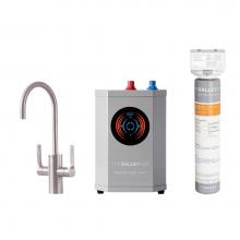 The Galley IHTF-D-MSS - Ideal Hot & Cold Tap in Matte Stainless Steel, Ideal Hot Water Tank  and Water Filtration Syst