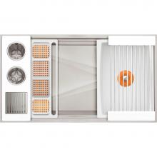 The Galley IWA-3-S-WH - Ideal WashStation  3S with Four Tool Wash Kit in Designer White Resin