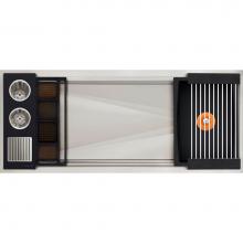 The Galley IWA-4-S-GT - Ideal WashStation  4S with Four Tool Wash Kit in Graphite Wood Composite and Resin