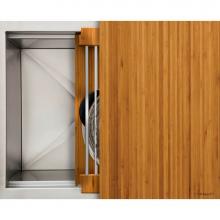 The Galley IWS-2-C-BA - Ideal Workstation 2C with Five Tool Culinary Kit in Natural Golden Bamboo