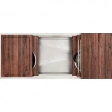 The Galley IWS-4-S-WA - Ideal Workstation 4S with Five Tool Culinary Kit in American Black Walnut