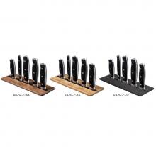 The Galley KB-04-C-GT - Countertop Recessed Magnetic Knife Block in Graphite Wood Composite