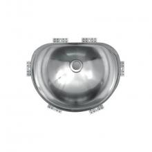 Topzero TZ V390 - 17-1/2'' X 14-1/4 X 7'' Oval Vanity Bowl 18Ga