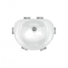 Topzero TZ VE390 - 17-1/2'' X 14-1/4'' X 7'' Deep Oval Porcelain Vanity Bowl