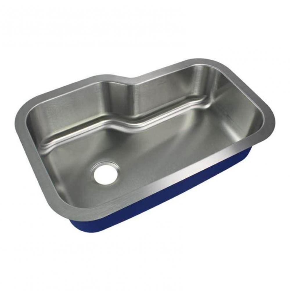 Meridian Stainless Steel 33-in Undermount Kitchen Sink