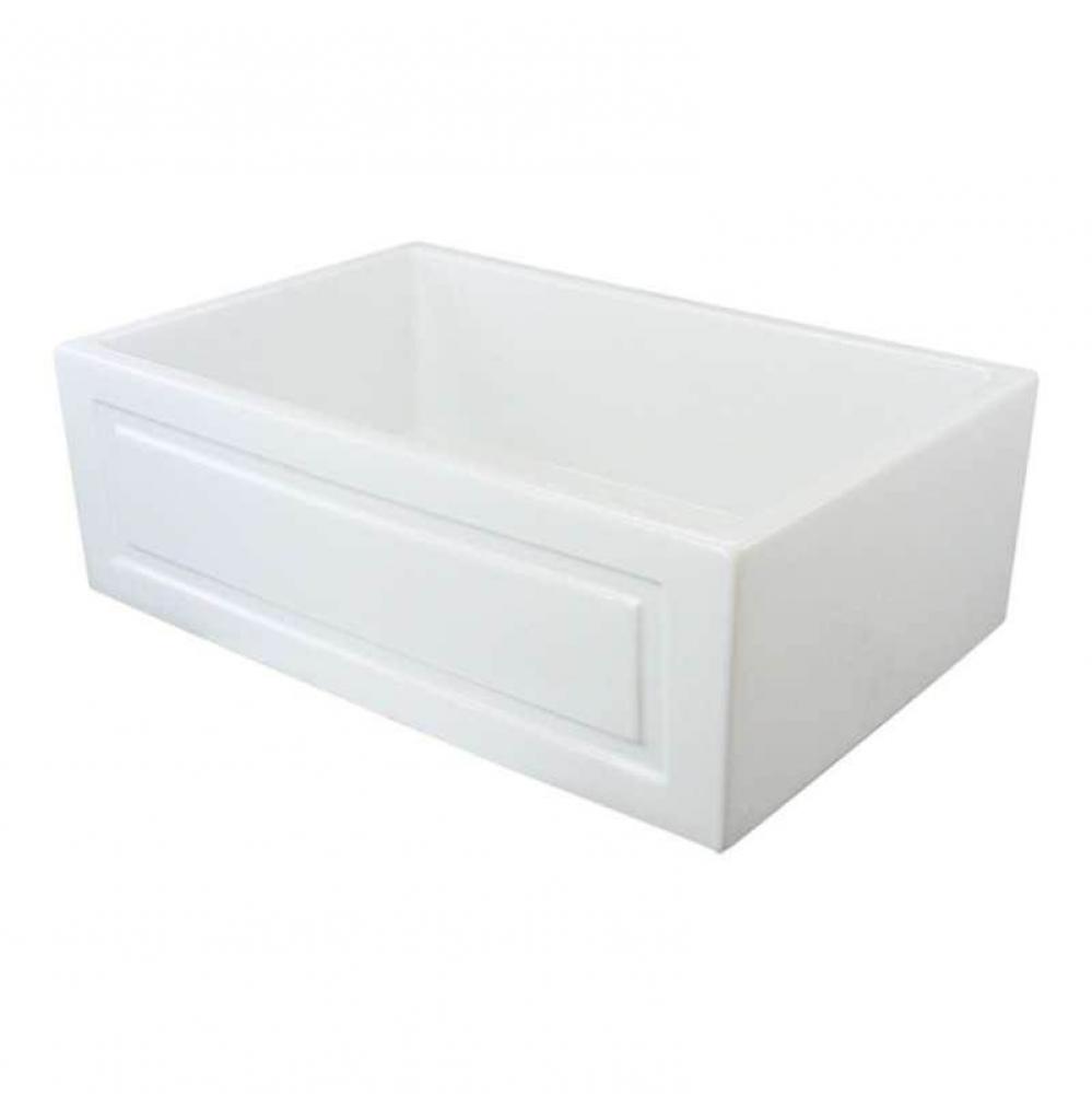 Versailles 30in x 20in Undermount Single Bowl Farmhouse Fireclay Kitchen Sink with Reversible (Fre