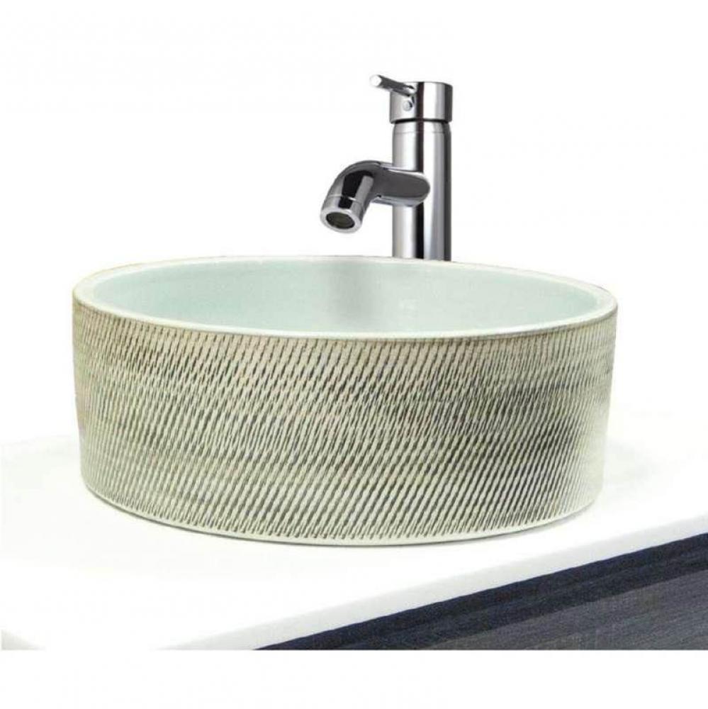 Chase Fireclay 15.75-in Round Vessel Sink