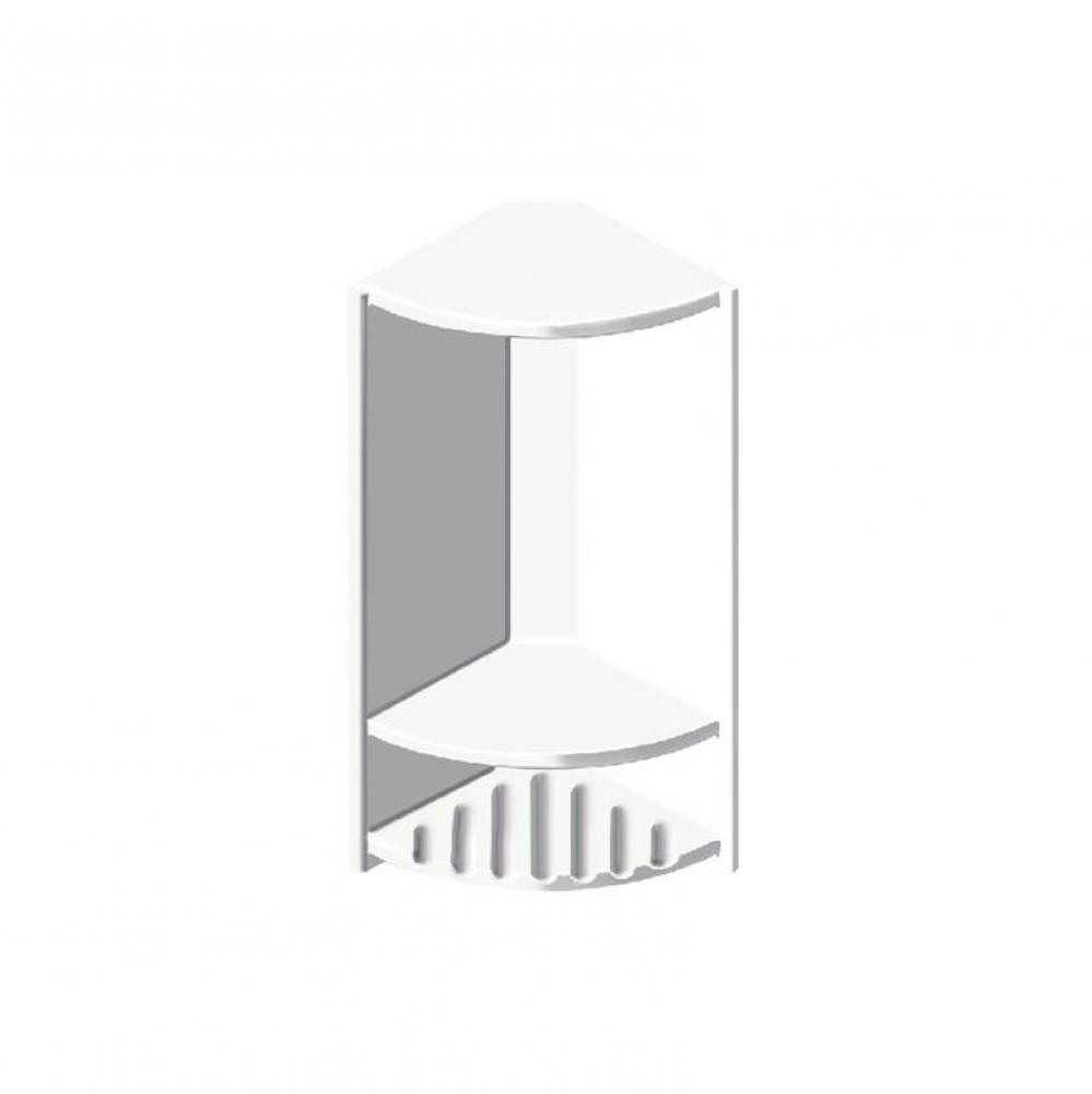 Decor 6'' x 14-1/2'' Double Corner Shelf in White