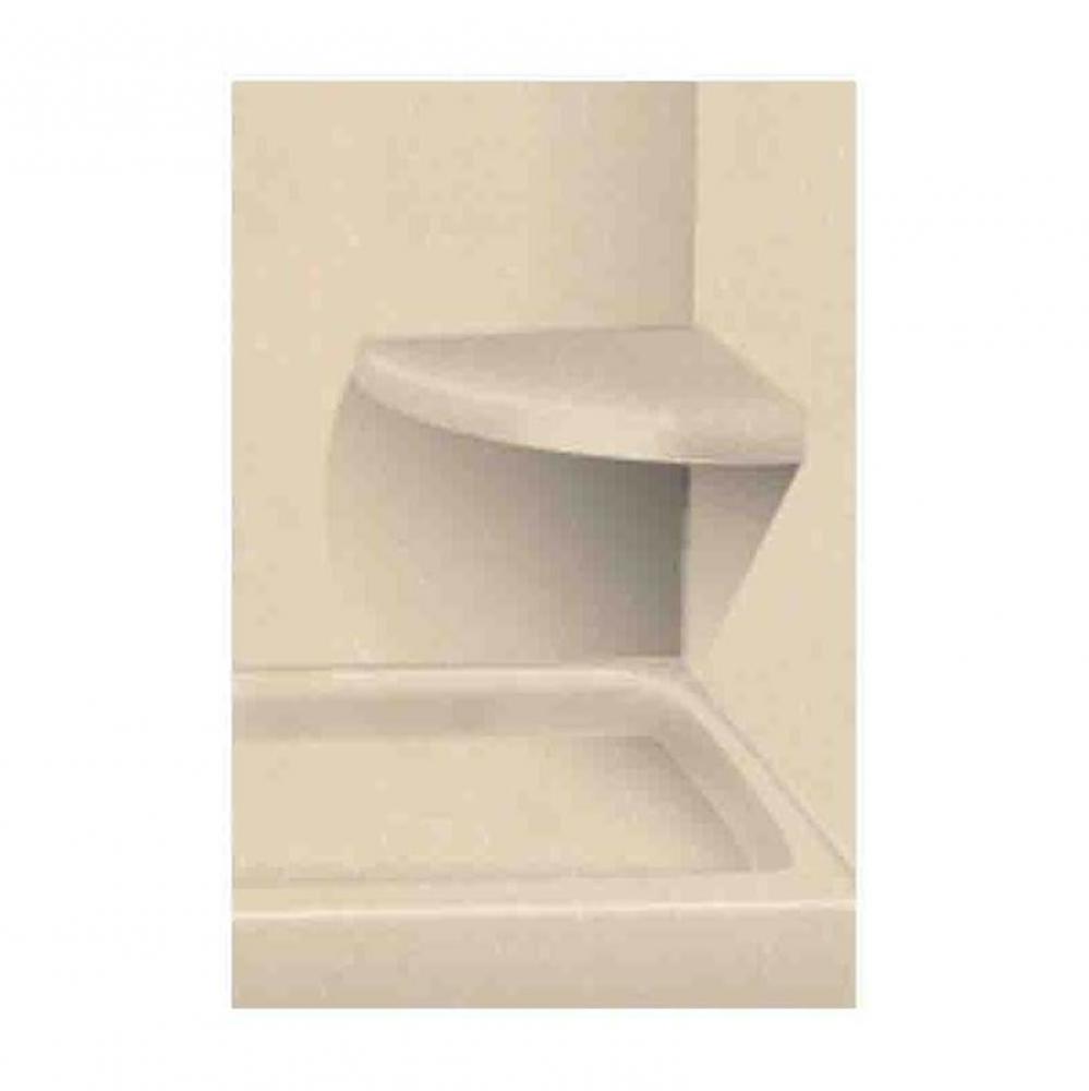 14'' x 14'' Solid Surface Wall-Mount Corner Shower Seat in Sea Shore