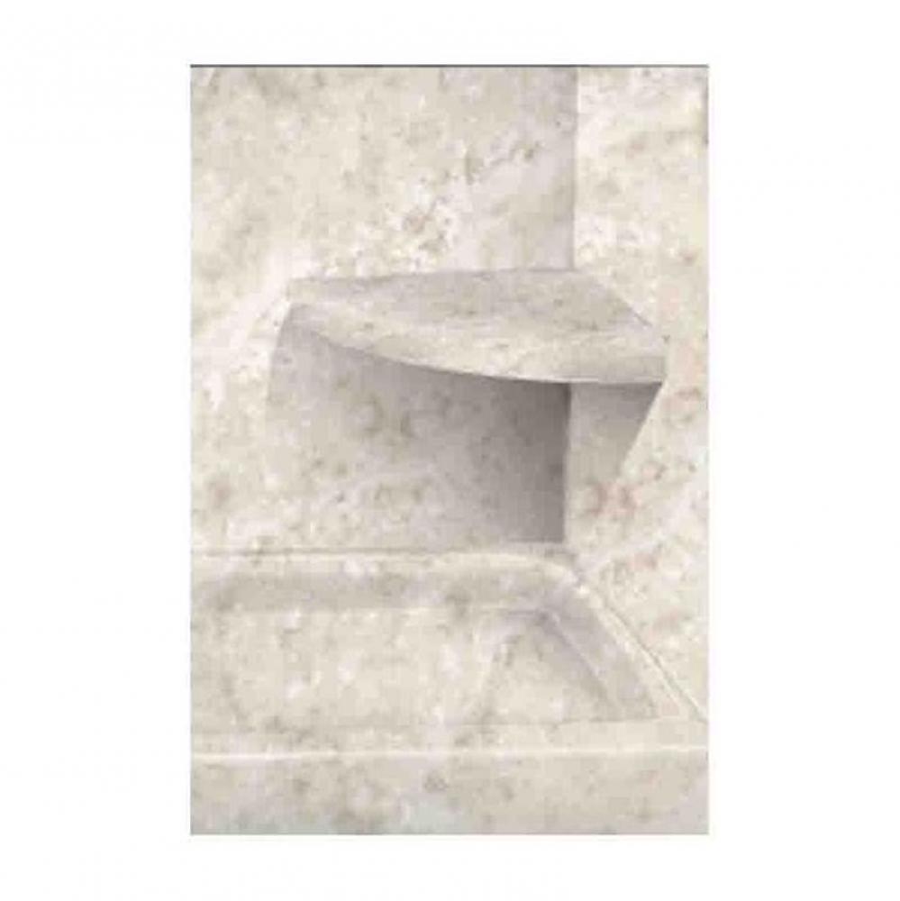 14'' x 14'' Solid Surface Wall-Mount Corner Shower Seat in Silver Mocha