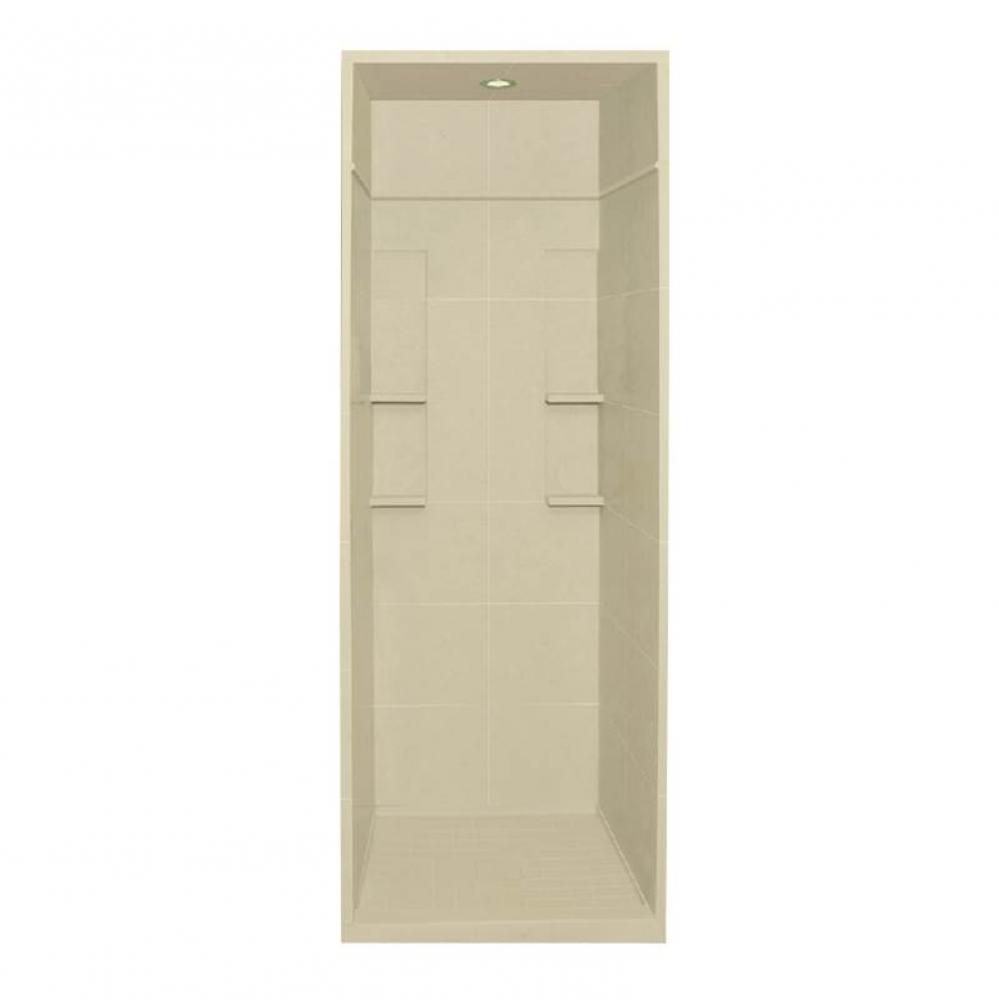 36'' x 36'' x 95.75'' Solid Surface Alcove Shower Kit with Dome in A