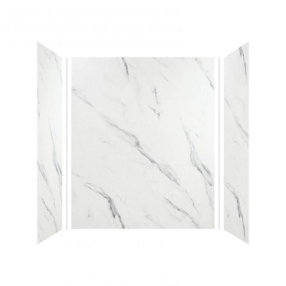 32-in X 60-in X 72-in 3-Piece Tub/Shower Wall Kit, In Bianca