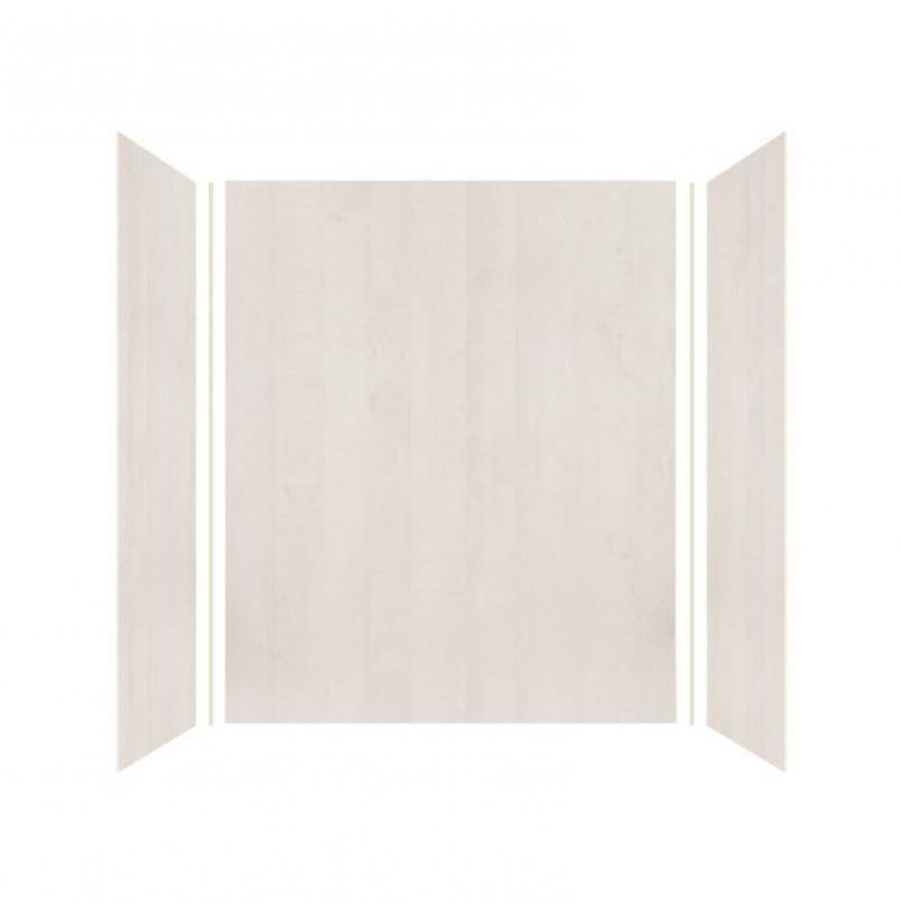 32-in X 60-in X 72-in 3-Piece Tub/Shower Wall Kit, In Bleached Oak