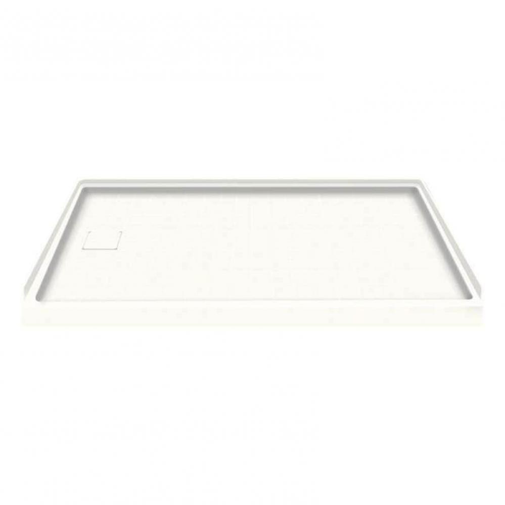 Solid Surface 60-in x 30-in Shower Base with Left Drain
