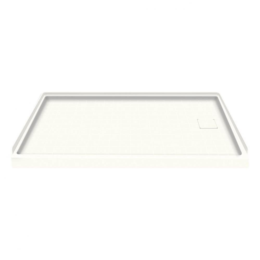 Solid Surface 60-in x 30-in Shower Base with Right Drain