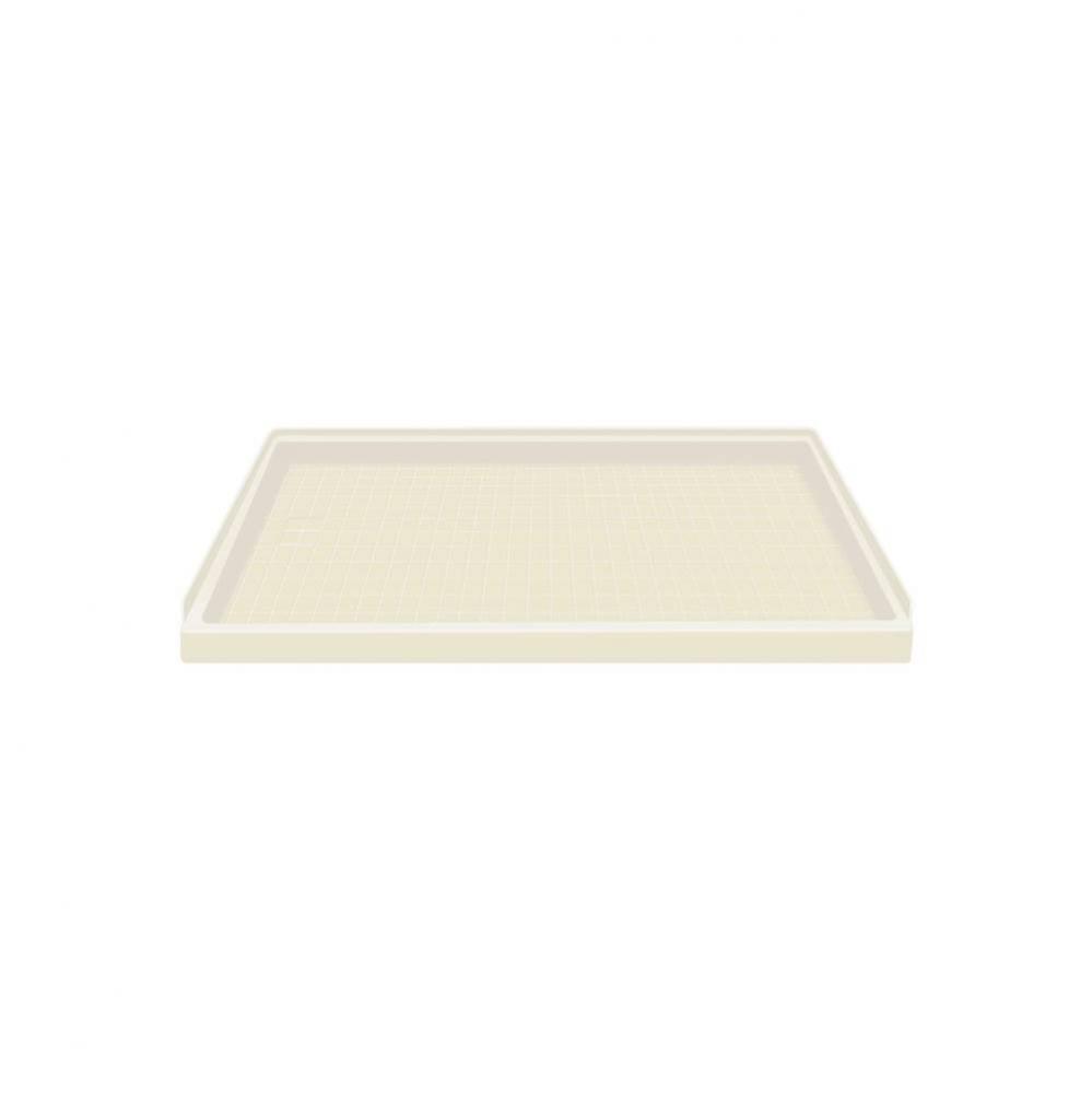60'' x 32'' Solid Surface Left-Hand Shower Base in Biscuit
