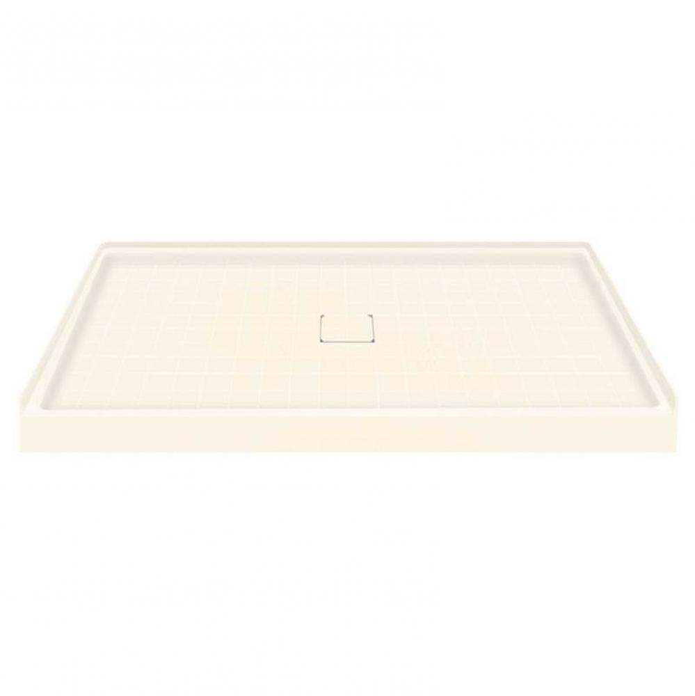 Solid Surface 60-in x 36-in Shower Base with Center Drain