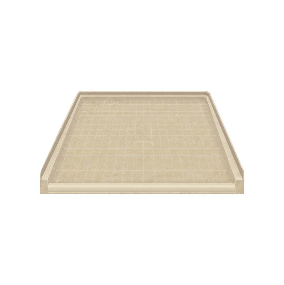 39.5'' x 37.75'' Solid Surface Barrier-Free Shower Base in Almond Sky