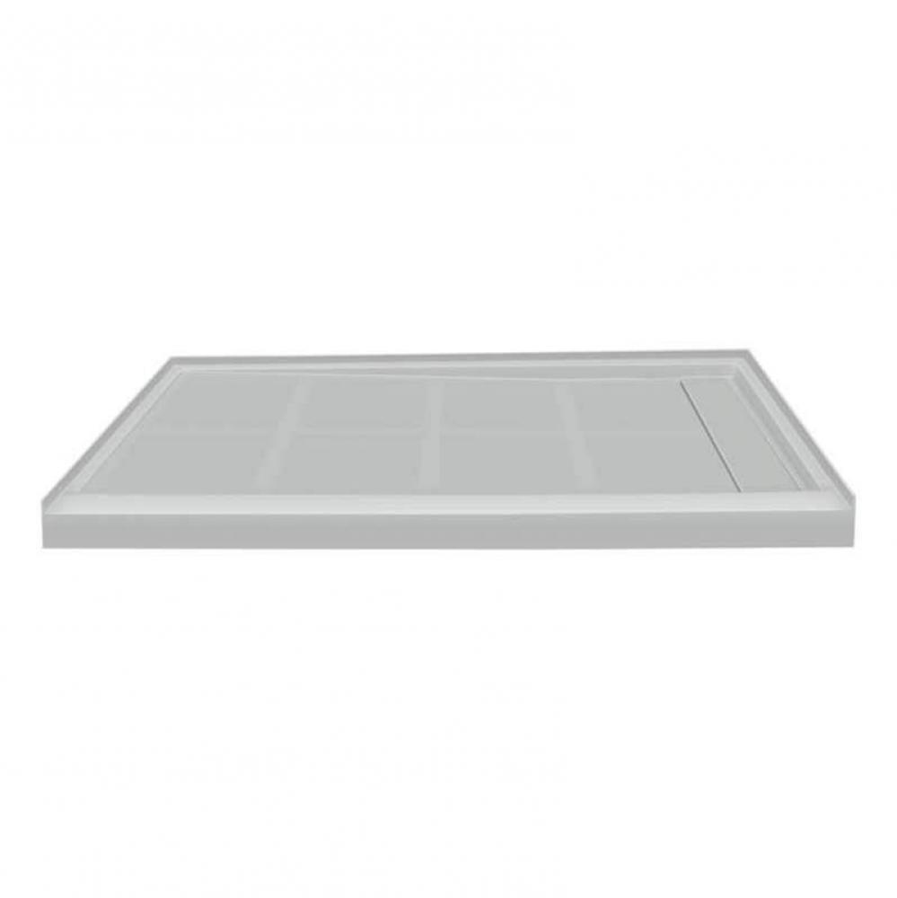 Linear 48-in x 32-in Rectangular Alcove Shower Base with Right Hand Drain