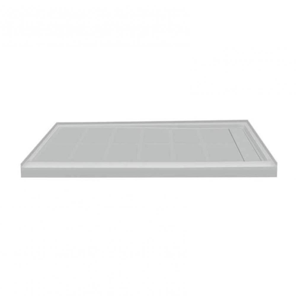 Linear 60-in x 32-in Rectangular Alcove Shower Base with Right Hand Drain