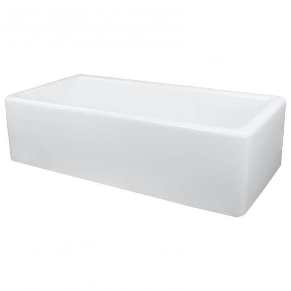 Porter 36in x 18in Undermount Single Bowl Farmhouse Fireclay Kitchen Sink, In White