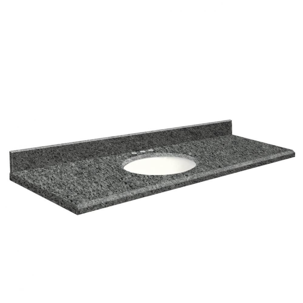 Granite 61-in x 22-in 1 Sink Bathroom Vanity Top with Beveled Edge, 8-in Centerset, and White Bowl