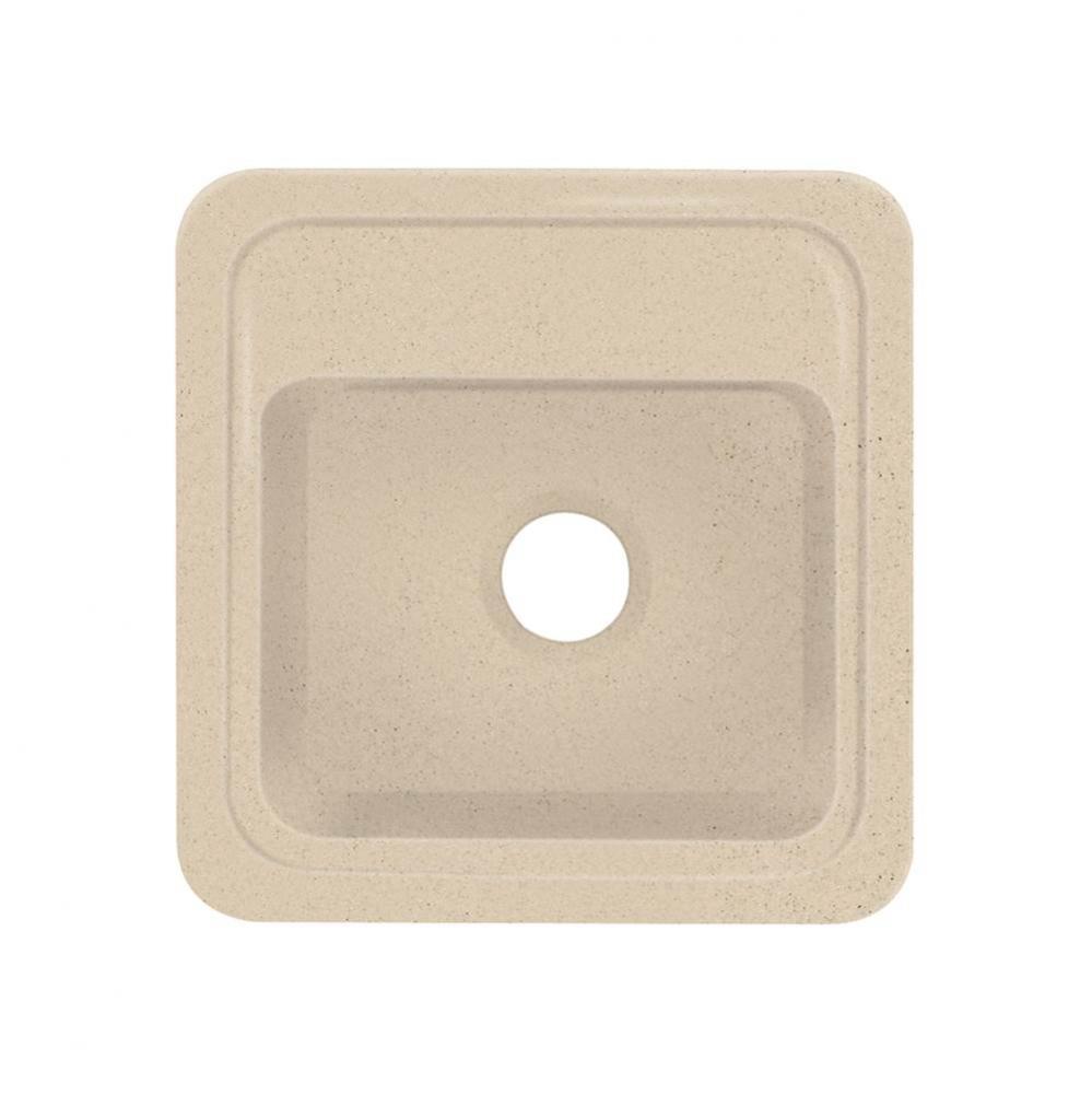 Concord 18in x 18in Solid Surface Drop-in Single Bowl Kitchen Sink, in Matrix Khaki