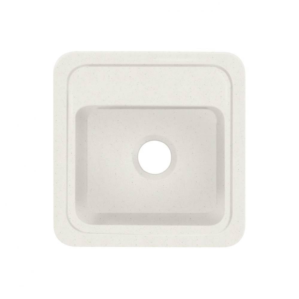 Concord 18in x 18in Solid Surface Drop-in Single Bowl Kitchen Sink, in Matrix Summit