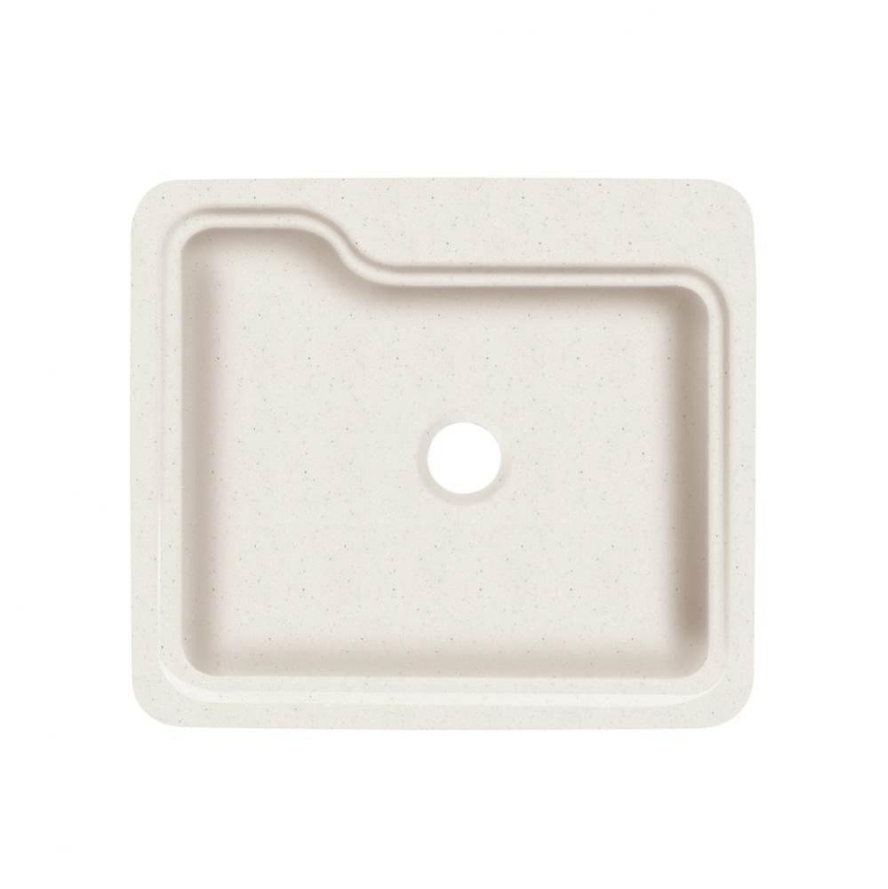 Portland 25in x 22in Solid Surface Drop-in Single Bowl Kitchen Sink in Matrix Summit