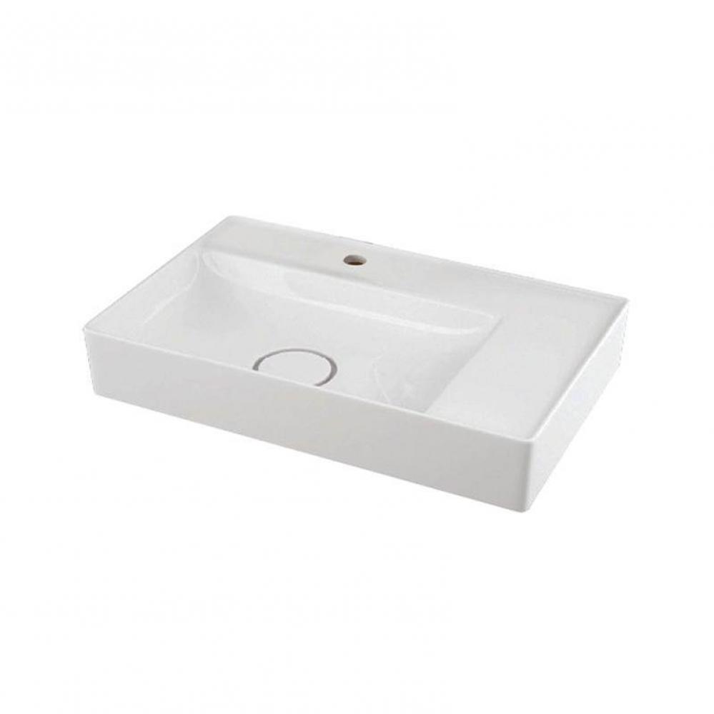 Transolid Martha Above Counter Vessel White 1-hole