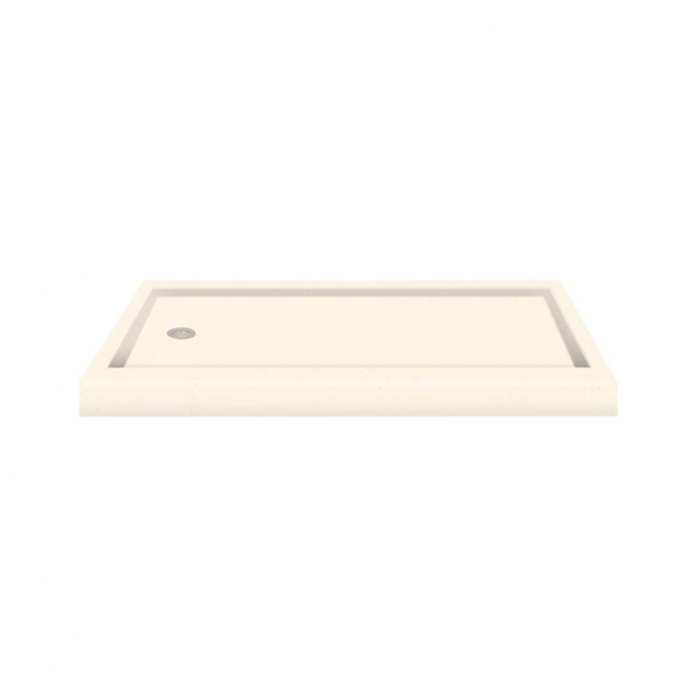 Decor Solid Surface  60-in x 32-in Shower Base with Left Drain