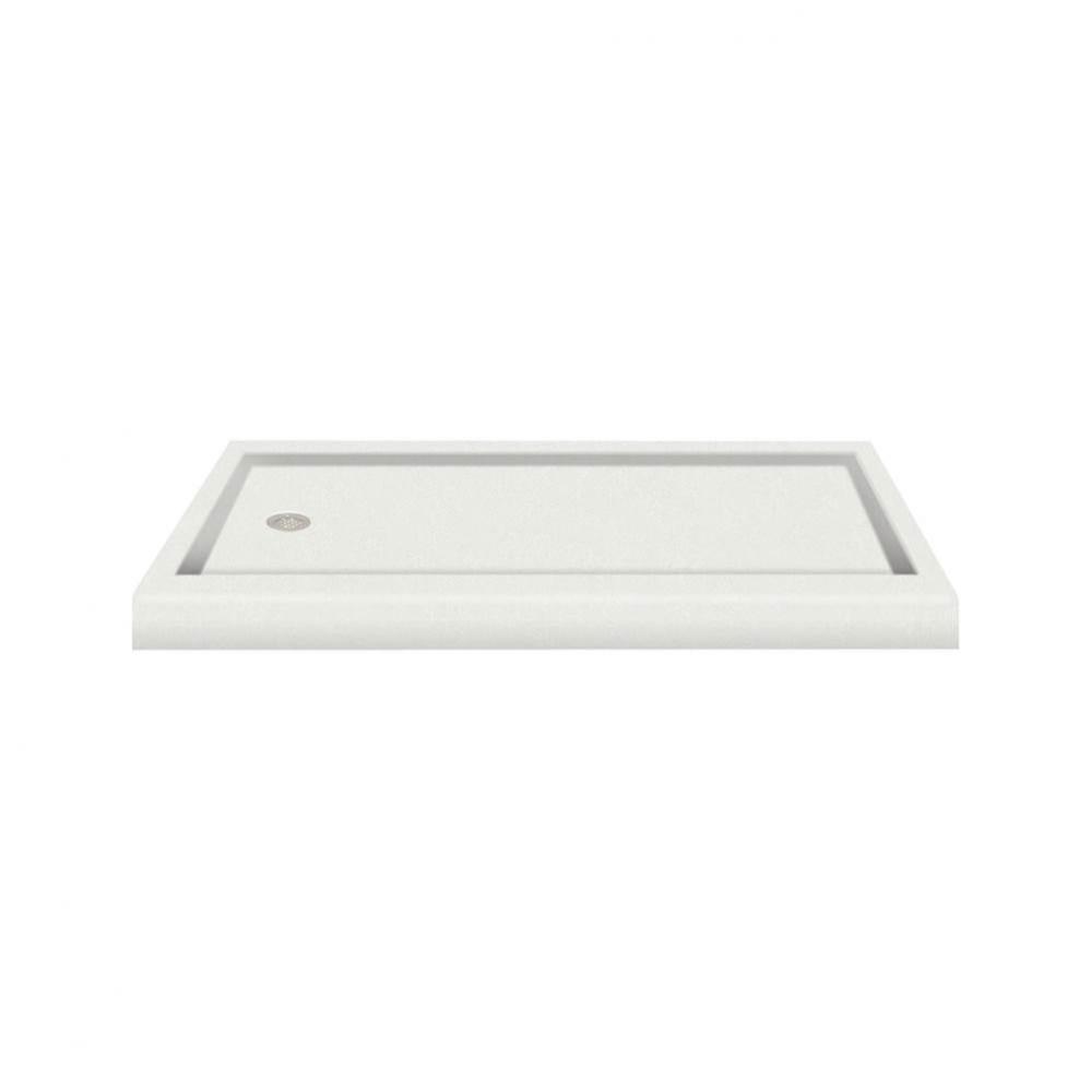 Decor Solid Surface  60-in x 32-in Shower Base with Left Drain