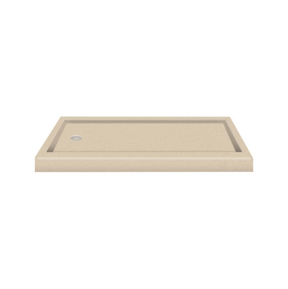 60'' x 32'' Decor Solid Surface Left-Hand Shower Base in Matrix Khaki