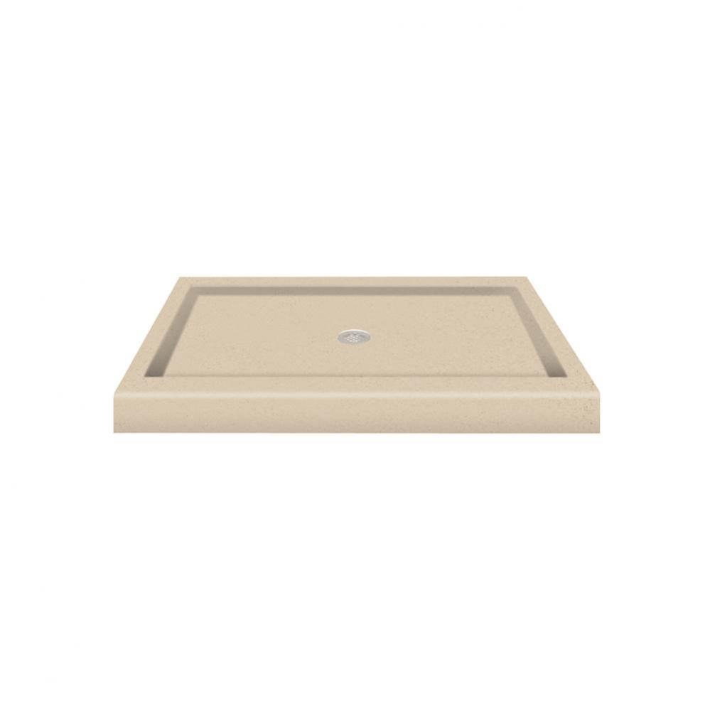 48'' x 34'' Decor Solid Surface Shower Base in Matrix Khaki