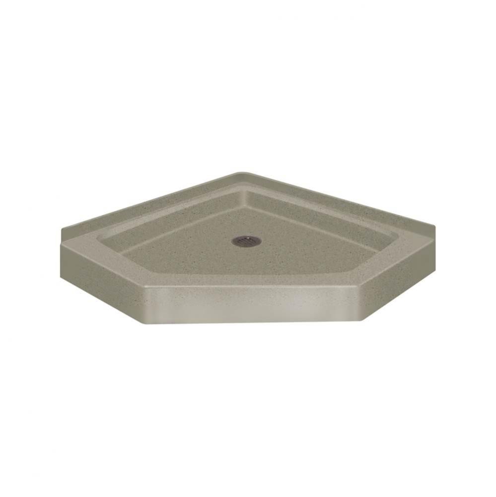 36'' x 36'' Decor Solid Surface Shower Base in Peppered Sage