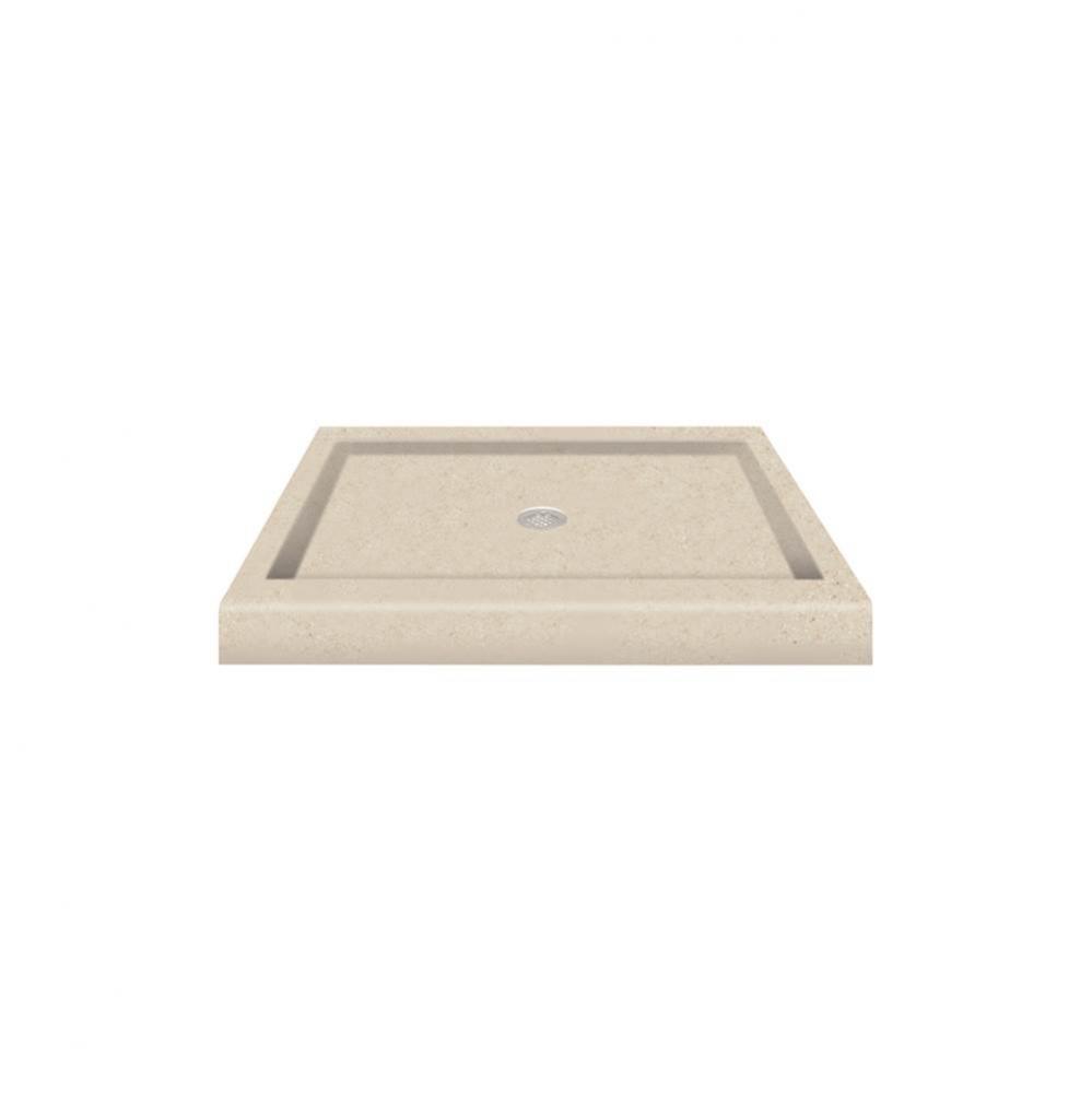 36'' x 36'' Decor Solid Surface Shower Base in Sand Castle