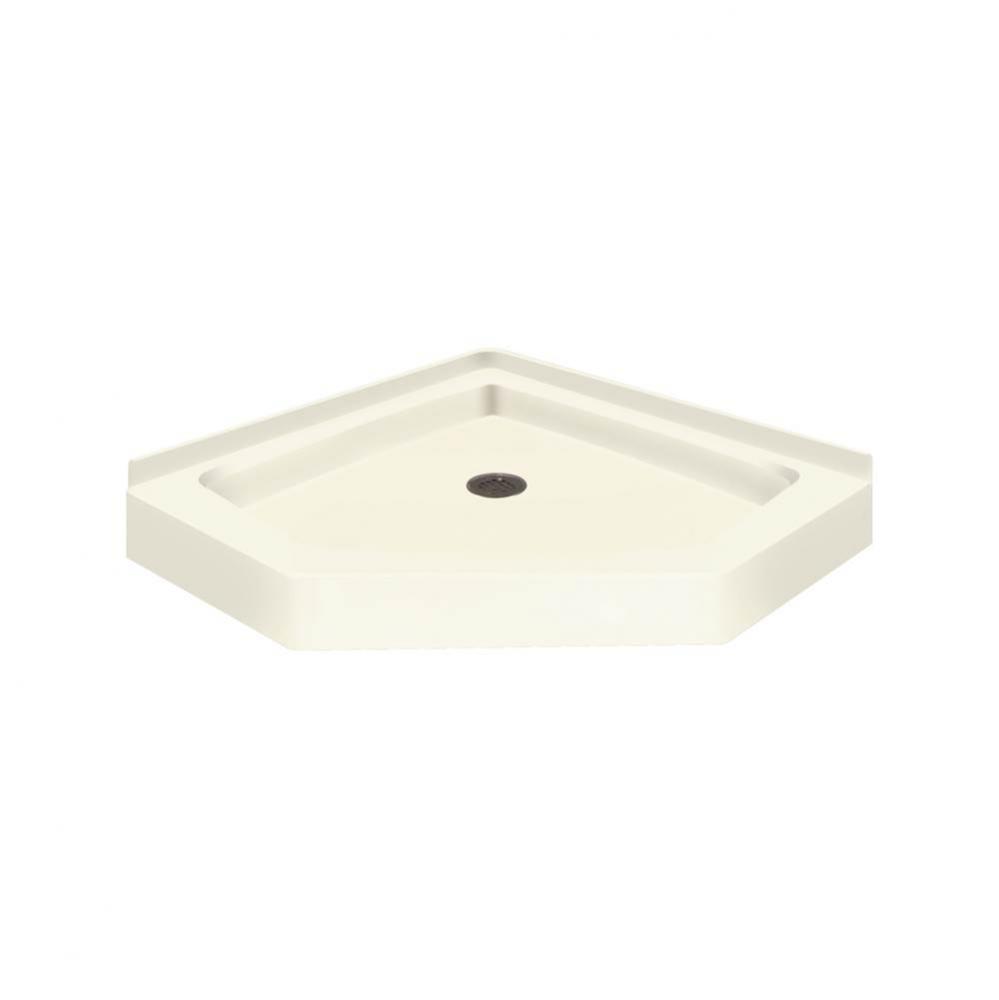 38'' x 38'' Decor Solid Surface Shower Base in Biscuit