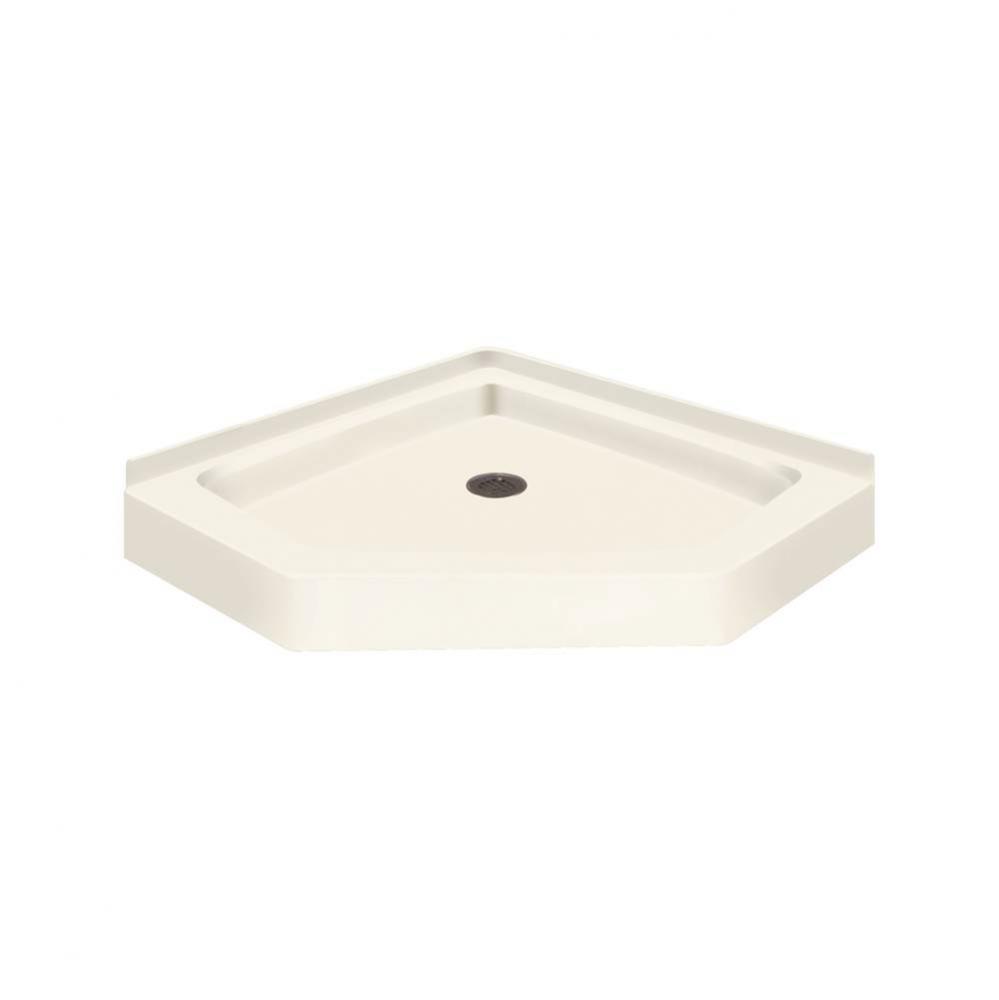 Decor Solid Surface 42-in x 42-in Neo-Angle Shower Base with Center Drain