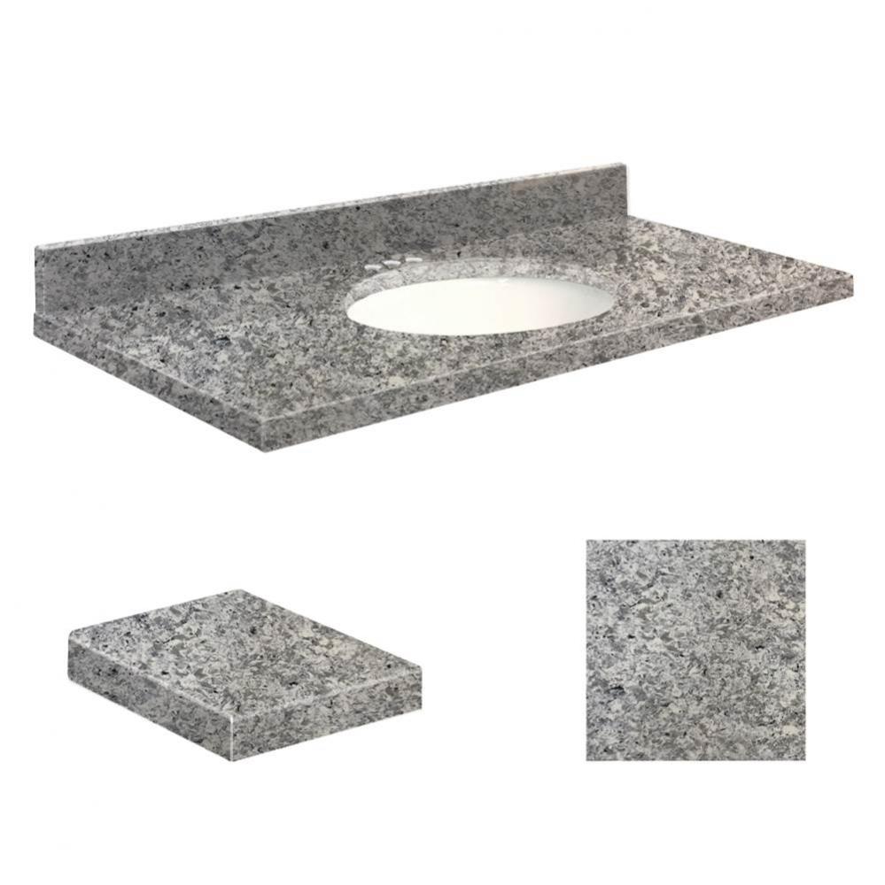 Quartz 25-in x 19-in Bathroom Vanity Top with Eased Edge, 4-in Centerset, and White Bowl in Overtu