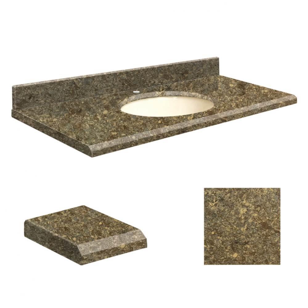 Quartz 25-in x 19-in Bathroom Vanity Top with Beveled Edge, Single Faucet Hole, and Biscuit Bowl i