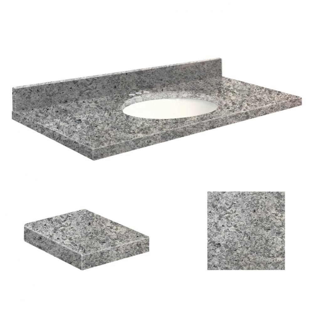 Quartz 25-in x 22-in Bathroom Vanity Top with Eased Edge, 4-in Centerset, and White Bowl in Overtu