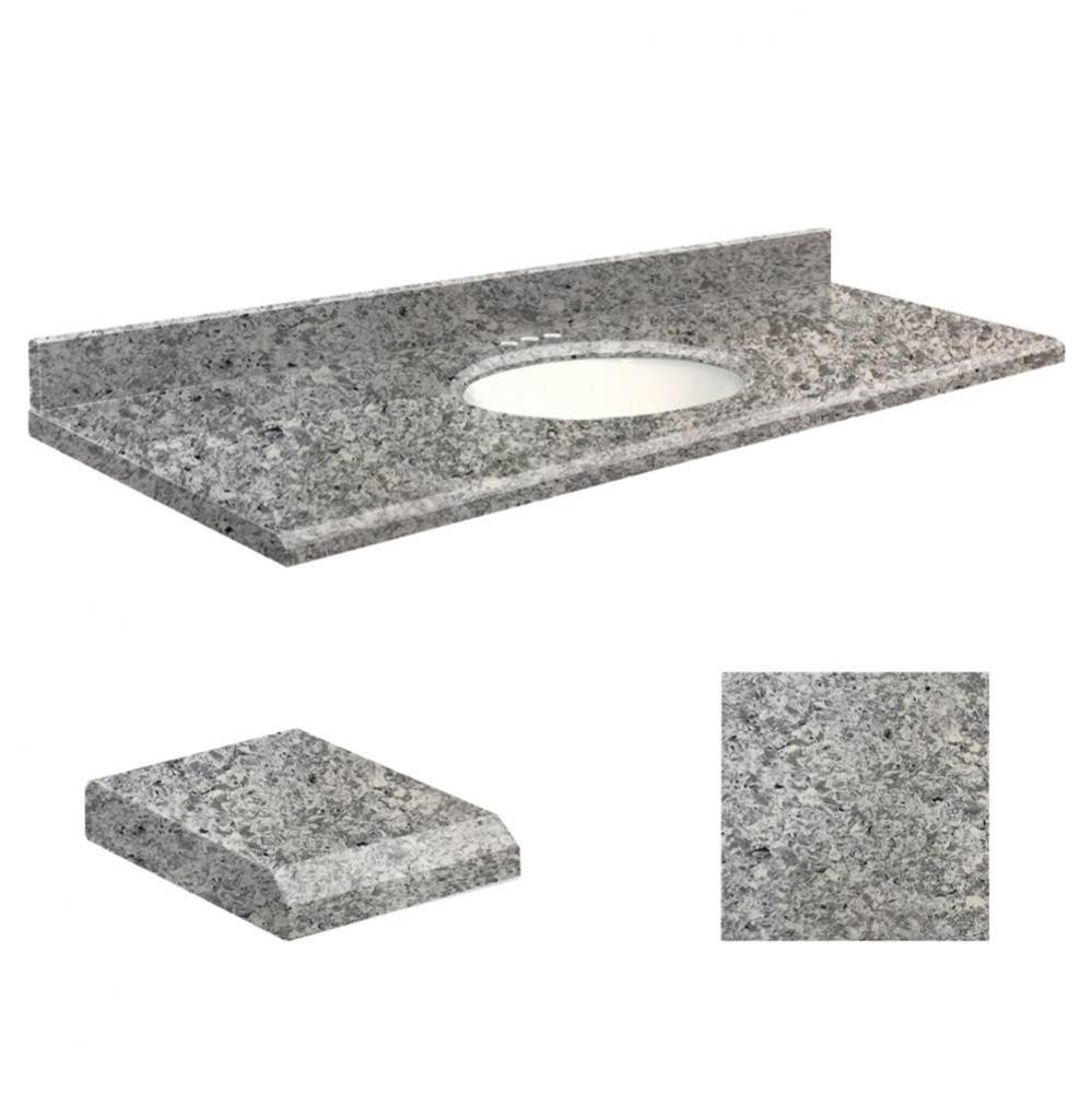 Quartz 61-in x 22-in Bathroom Vanity Top with Beveled Edge, 4-in Centerset, and White Bowl in Over