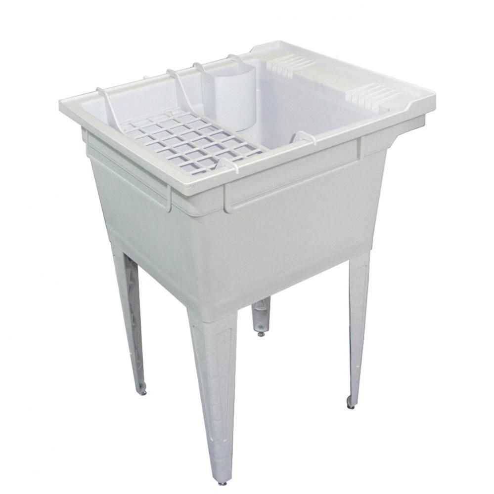 Floor-Mounted Laundry Tub 22.375'' W x 26'' D x 34.75'' H in Grey Gr