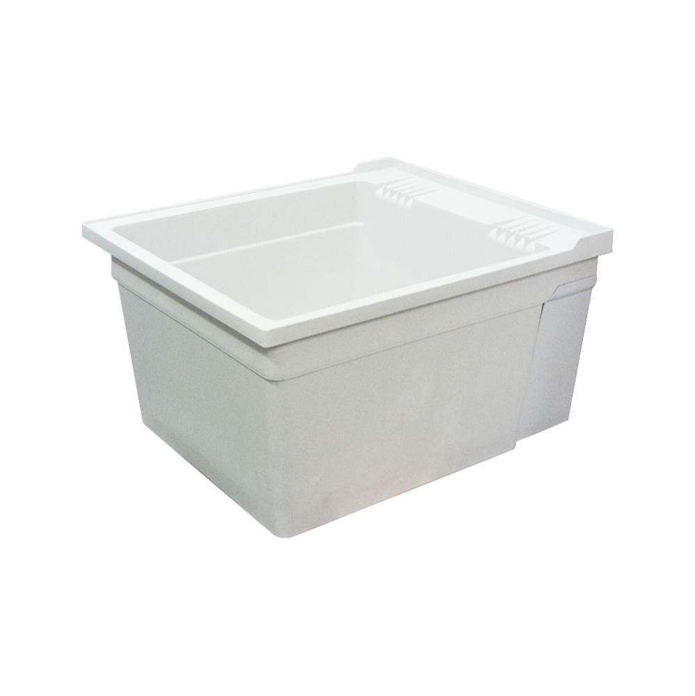 Wall-Mounted Laundry Tub 22.375'' W x 26'' D x 14'' H in Grey Granit