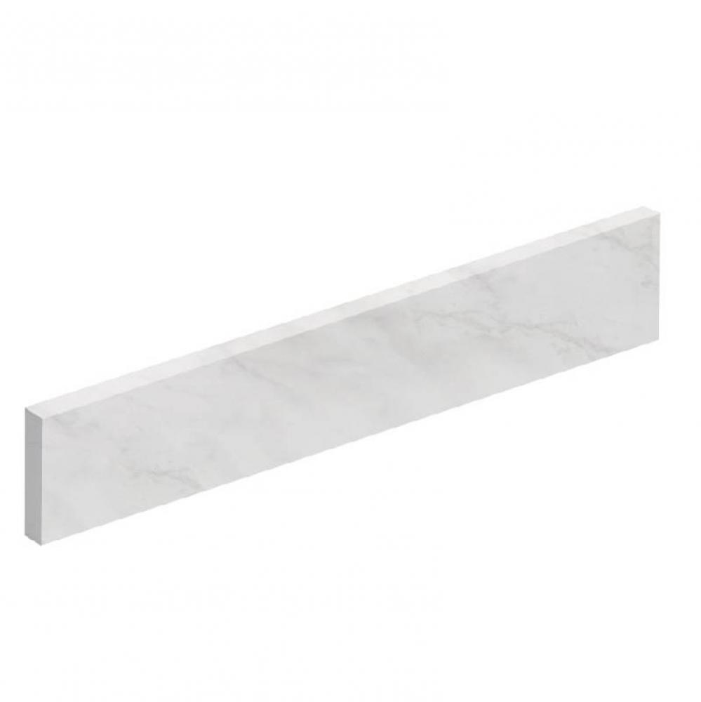22-in Bathroom Vanity Top Left-Hand Side Splash in White Carrara